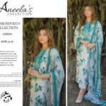 ANEELAS Cotton Embroidered Suit with Chiffon Dupatta – Heavy Sequin Work