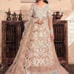 MARIA B Organza Embroidered Suit with Silk Trouser – Heavy Handwork
