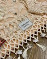 MARIA B Organza Embroidered Suit with Silk Trouser – Heavy Handwork - Image 3