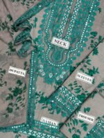 ANEELAS Cotton Embroidered Suit with Chiffon Dupatta – Heavy Sequin Work - Image 3
