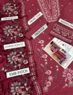 Asim Jofa Summer Lawn 3PC Suit – Heavy Embroidery | D-1106 - Image 7
