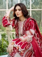 Bin Ilyaas 3PC Embroidered Winter Suit for Women – Dhank Fabric with Cutwork Shawl | Ayzel Clothing - Image 5