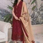 Zarqash Luxury Collection 3-Piece Unstitched Chikankari Embroidered dress