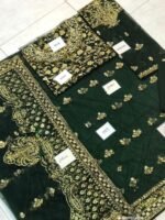 Maria B Wedding Saree – Luxury Net Heavy Embroidered Saree with Silk Pallu | King Copy Designer Collection - Image 9