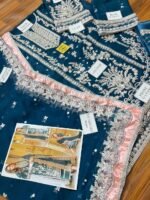 Aneela's Luxury Embroidered Chiffon Wedding Collection- MEROON With Chiffon Duppata - King Copy - Image 3