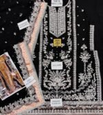 Aneela's Luxury Embroidered Chiffon Wedding Collection- MEROON With Chiffon Duppata - King Copy - Image 9