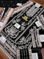 Aneela's Luxury Embroidered Chiffon Wedding Collection- MEROON With Chiffon Duppata - King Copy - Image 14