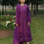 BRAND:BIN ILYAS chikankari embriodered lawn cotton luxury unstitced 3pc✓