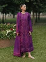 BRAND:BIN ILYAS chikankari embriodered lawn cotton luxury unstitced 3pc✓