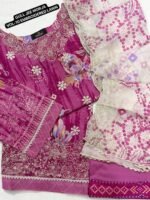 Gull Jee Morja Vol 10 Stitched embroidered Lawn with chiffon dupatta - Image 9