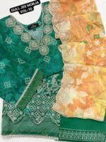 Gull Jee Morja Vol 10 Stitched embroidered Lawn with chiffon dupatta - Image 5