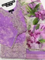 Gull Jee Morja Vol 10 Stitched embroidered Lawn with chiffon dupatta - Image 10