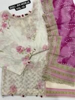 Gull Jee Morja Vol 10 Stitched embroidered Lawn with chiffon dupatta - Image 11