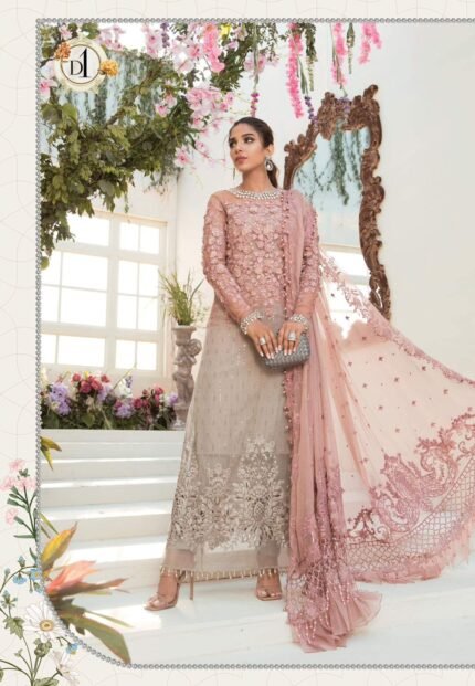 MARIA B Wedding & Eid Collection Chiffon Suit – Handworked Premium Design