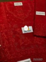 QALAMKAR Cotton Chikankari Embroidered Suit with Organza Dupatta - Image 4